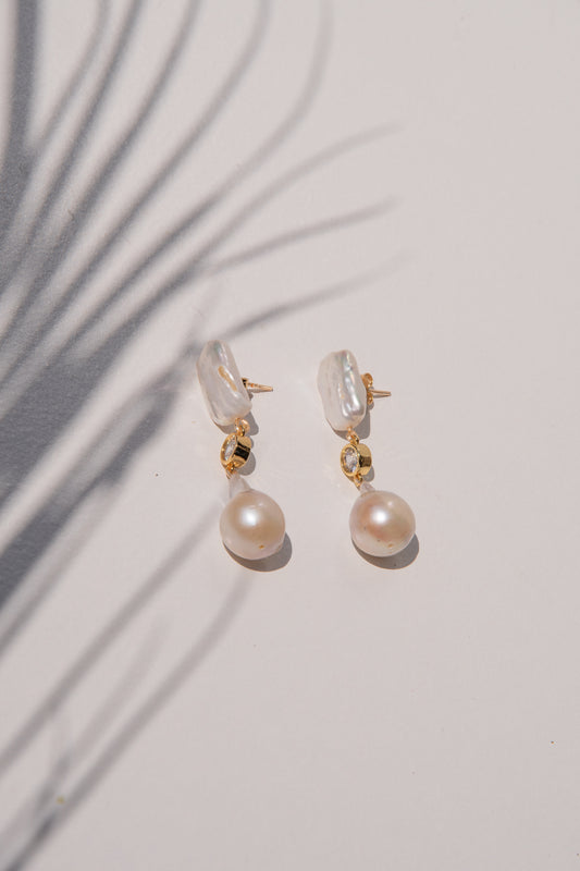 Lovely Keshi Pearl Earrings