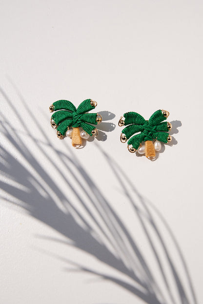 Palm Tree  Handmade Earrings