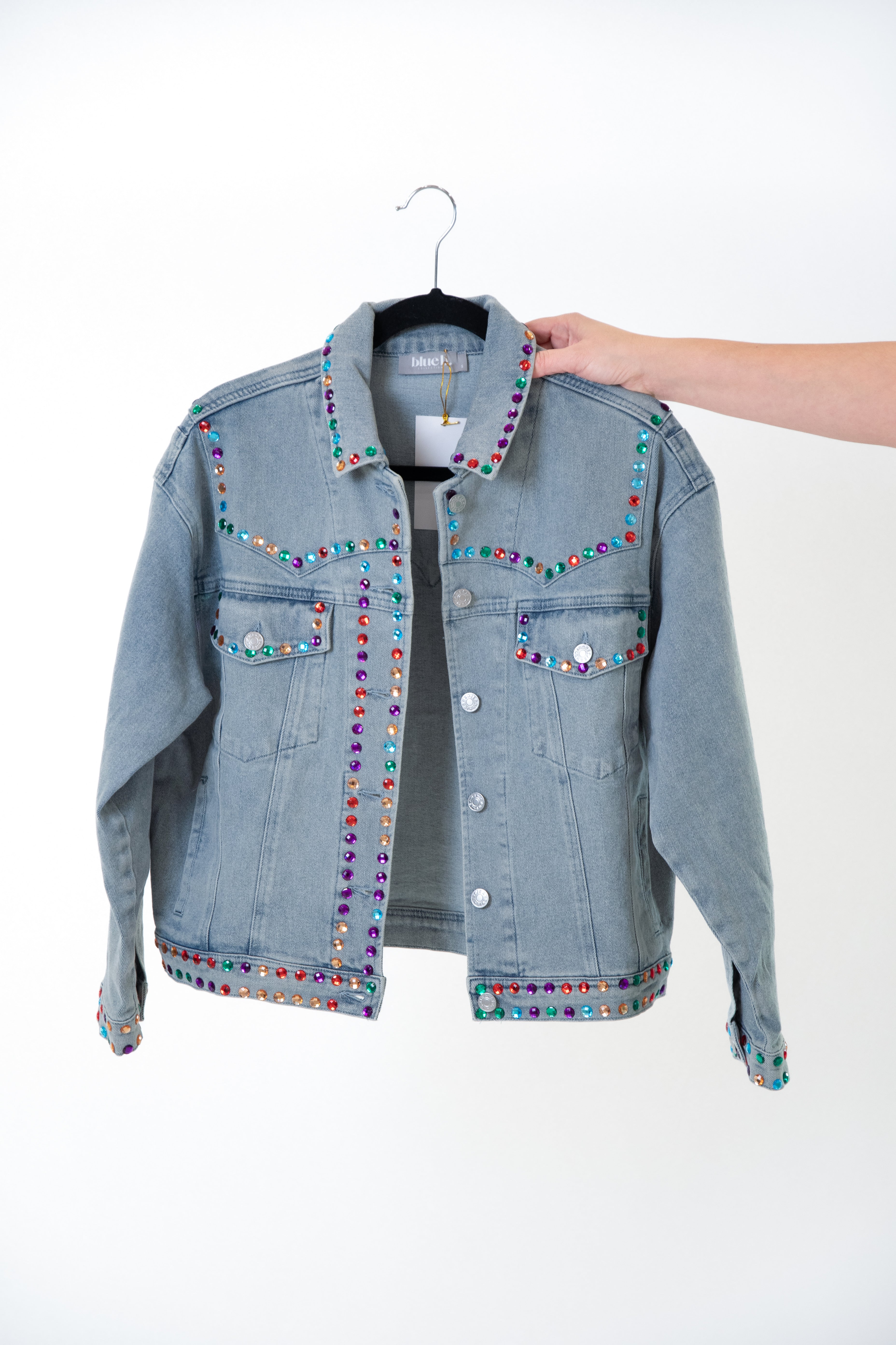 Denim Rhinestone Jacket