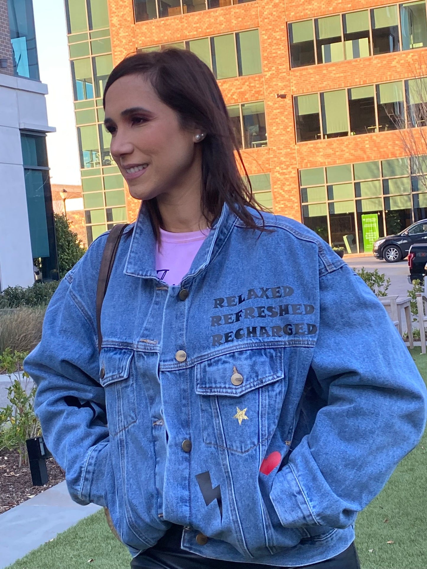 Smile it’s free Denim Jacket