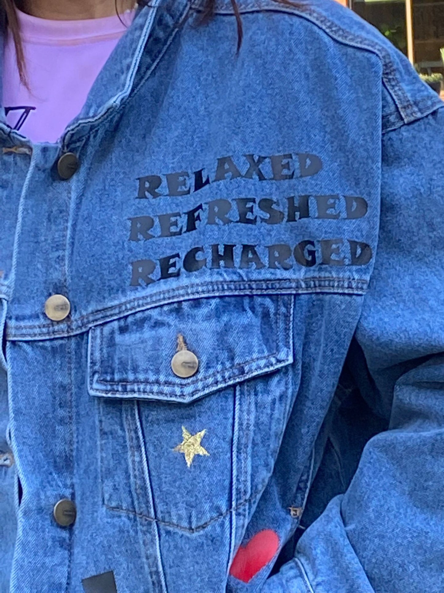 Smile it’s free Denim Jacket